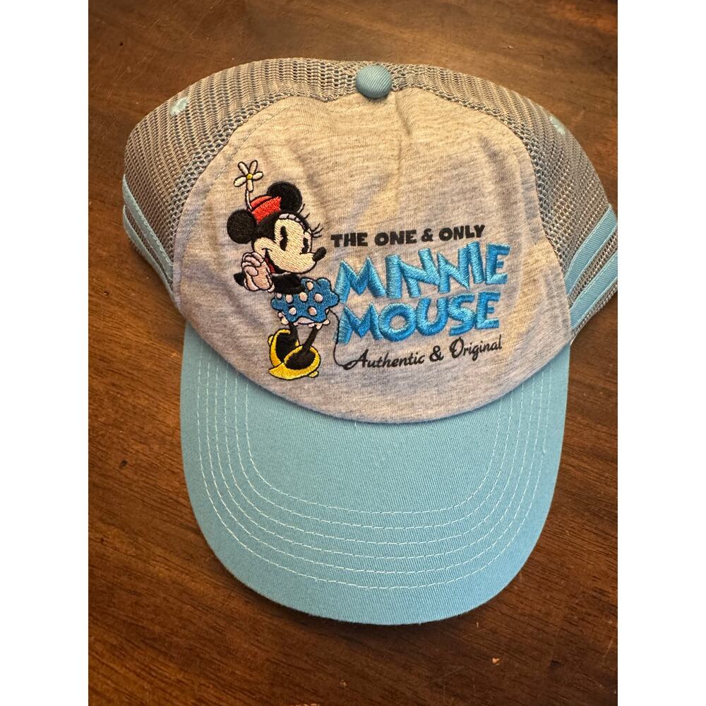 Blue and Grey adult One and Only Minnie Mouse hat cap adjustable NWT